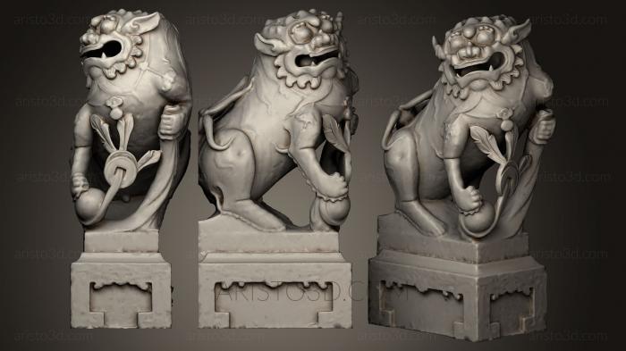 Figurines lions tigers sphinxes (STKL_0212) 3D model for CNC machine